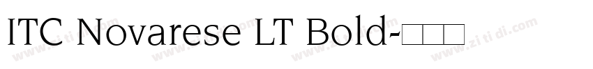 ITC Novarese LT Bold字体转换